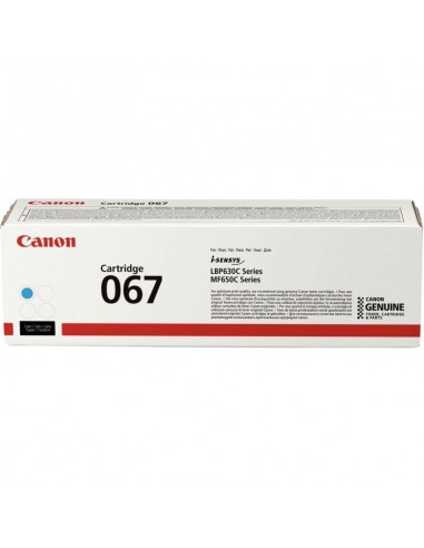 Canon 067 cartouche laser cyan authentique rembourrage situé sous