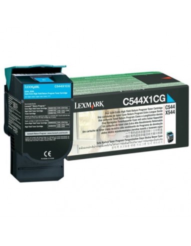 Lexmark 0C544X1CG - Toner authentique RETURN 0C544X1CG - Cyan pas chere