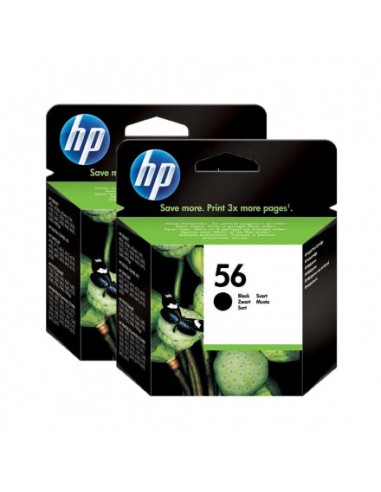 hp H56 Pack x 2 original C6656AE  C9502AE - Noir votre