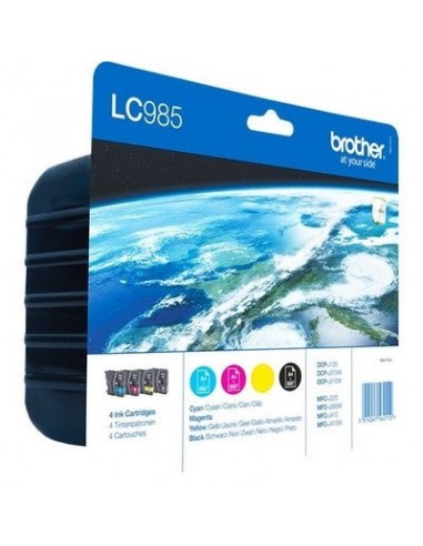 Brother B985 Pack x 4 original LC985VALBP - Noir Cyan Magenta Jaune Dans la société mordern