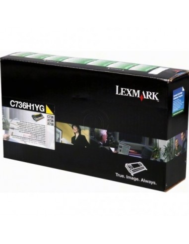 Lexmark 0C736H1YG - Toner authentique RETURN 0C736H1YG - Yellow Comparez et commandez 