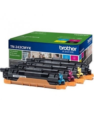 Pack x 4 Toner authentique Brother TN-243 - Noir Cyan Magenta Jaune plus qu'un jeu 