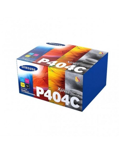 Pack x 4 Toner authentique Samsung CLTP404CELS  SU365A - Noir Cyan Magenta Jaune Livraison rapide