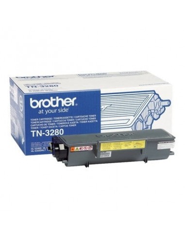 Toner authentique Brother TN-3280 - noir brillant des détails fins