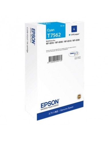 Epson E7562 Cartouche originale C13T756240 - Cyan Faites des économies