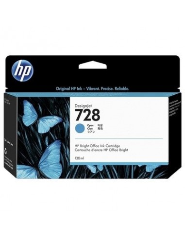 hp U728C Cartouche originale F9J67A - Cyan rembourrage situé sous