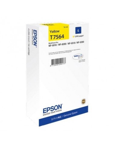 Epson E7564 Cartouche originale C13T756440 - Jaune la livraison gratuite