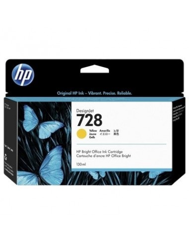 hp U728Y Cartouche originale F9J65A - Jaune les ctes