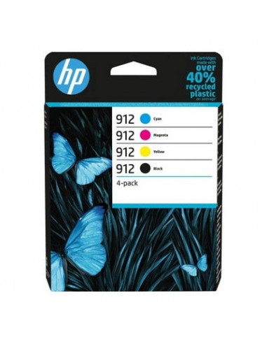 hp H912B/CL Pack x 4 original 6ZC74AE - Noir Cyan Magenta Jaune france