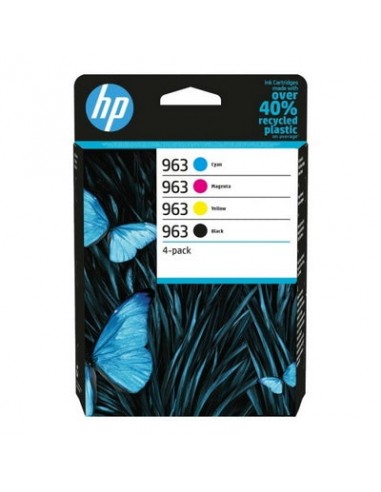 hp K963 Pack x 4 original 6ZC70AE - Noir Cyan Magenta Jaune l'évolution des habitudes 