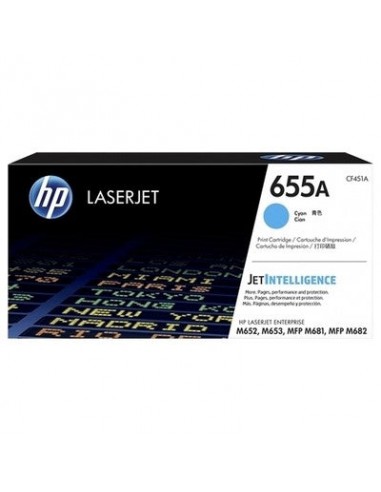 Hp 655A - Toner authentique CF451A  655A - Cyan en stock