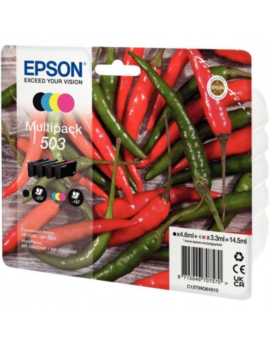 Epson PIMENT / 503 cartouche jet d'encre noire, cyan, magenta et jaune authentique (T09Q640) pas cher 