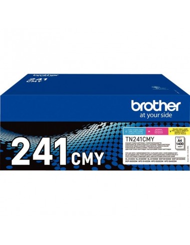 Brother TN241CMY pack de 3 toners laser cyan, magenta et jaune authentique en ligne